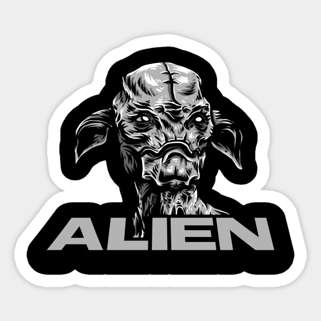 MONSTER ALLIEN Sticker by TENSTUDIOART